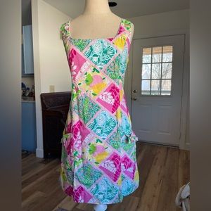 Lilly Pulitzer Vintage Patchwork Shift Dress Size 12